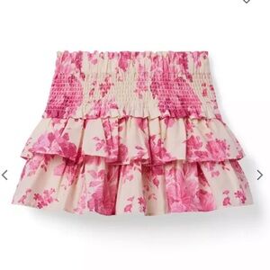 Janie and Jack Pink Floral Ruffle Skirt